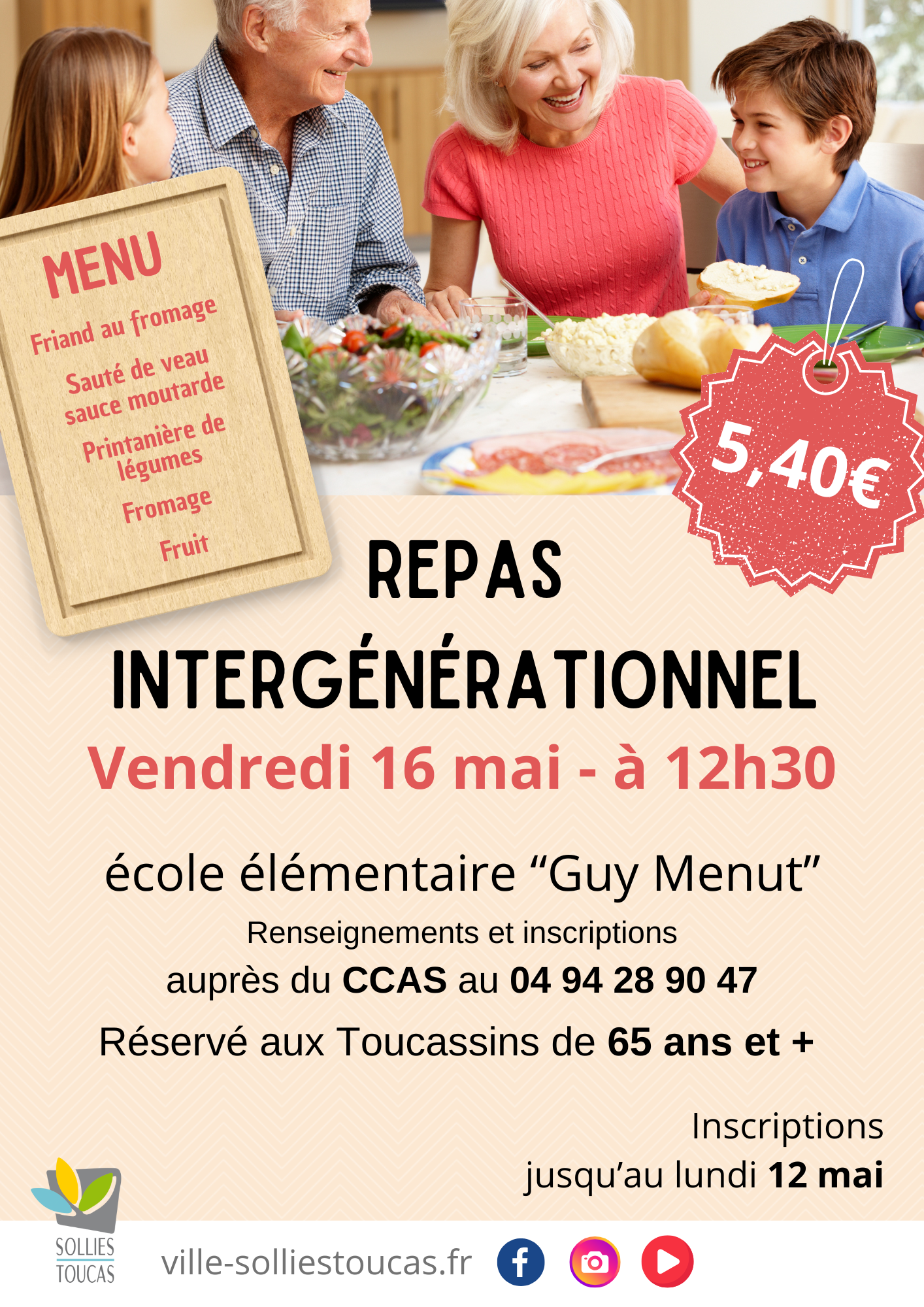 Repas intergnrationnel du 16 mai