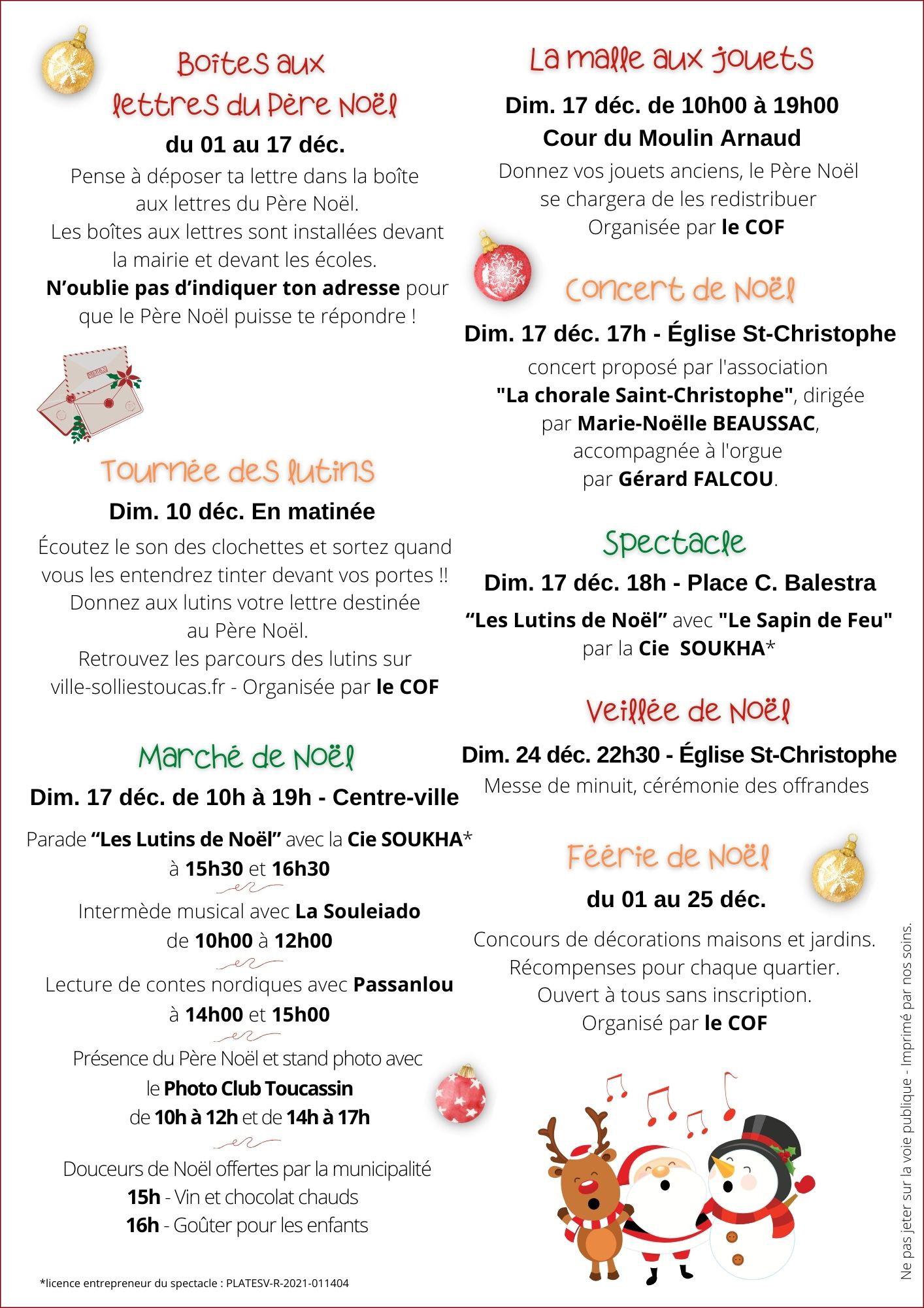 Programme Noël à Solliès-Toucas