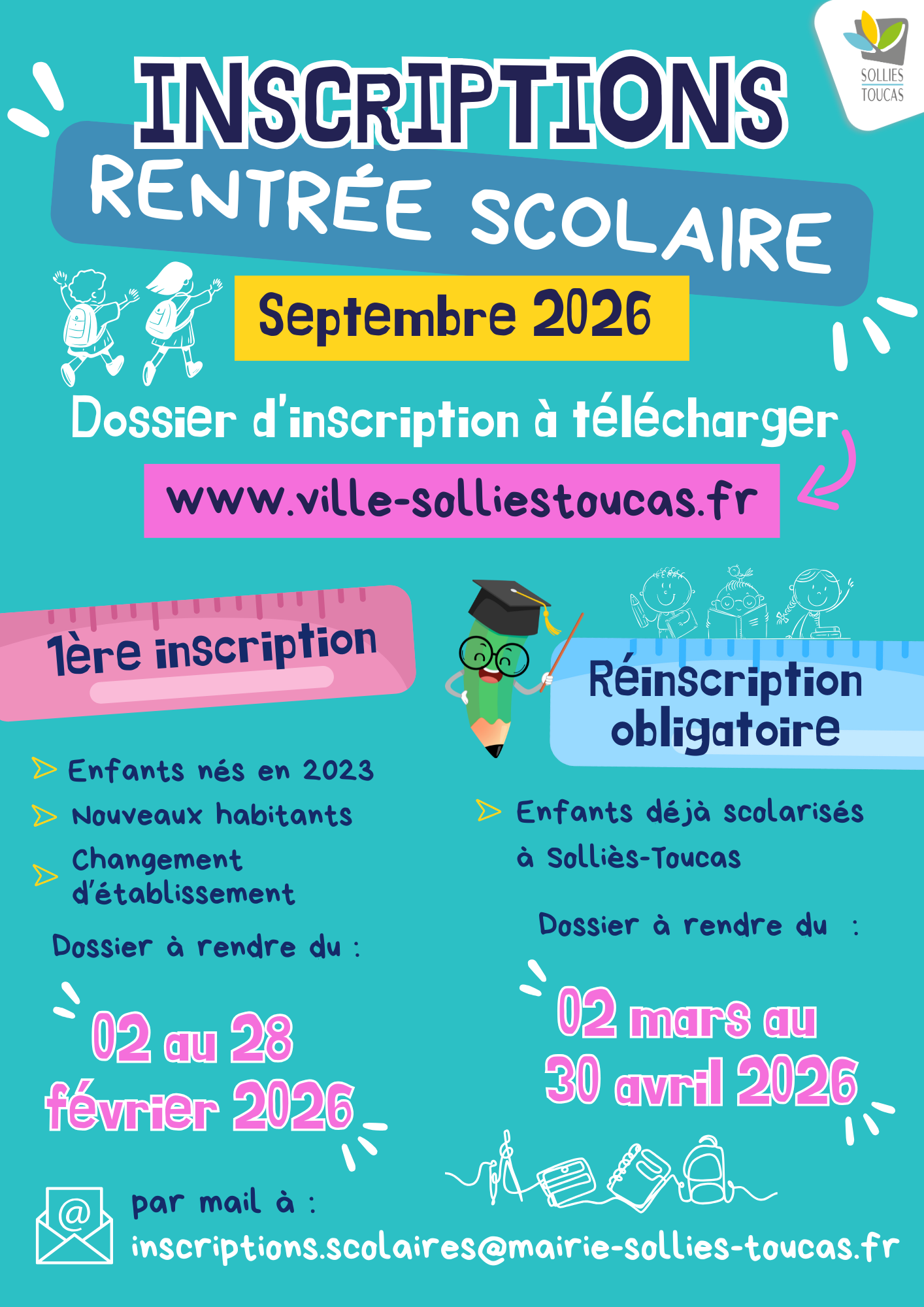Rentr&eacute;e scolaire 2026
