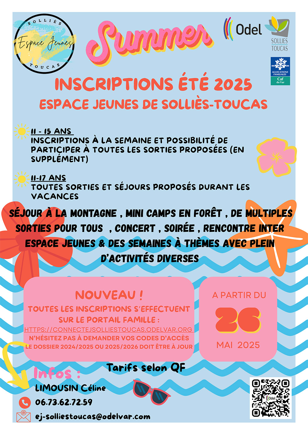 Inscriptions été espace jeunes