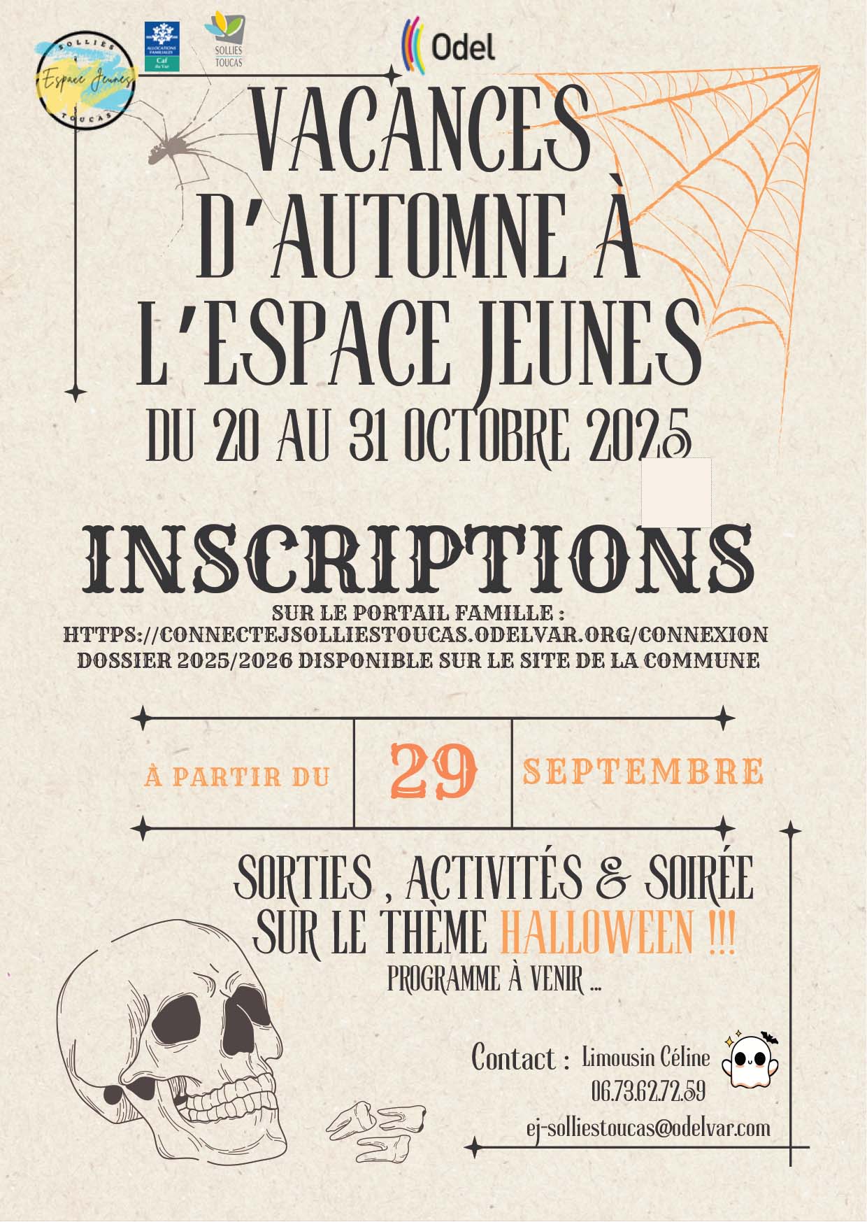 Inscription vacances d'automne