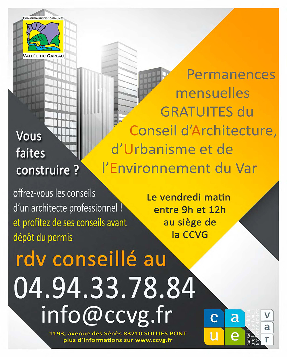 Informations permanence CAUE CCVG